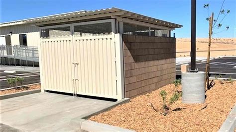 metal deck for trash enclosure|trash enclosures and gates.